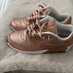 Nike Gold Air Max 90 Sneakers Metallic Upper